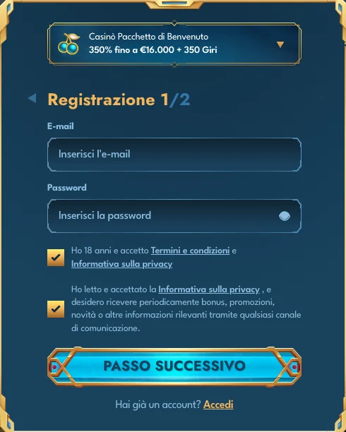 Casea Casino registrazione